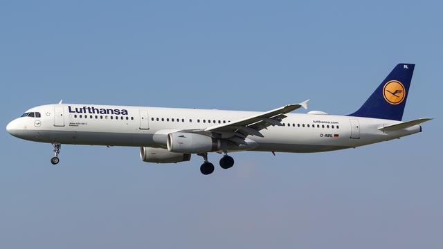 D-AIRL:Airbus A321:Lufthansa